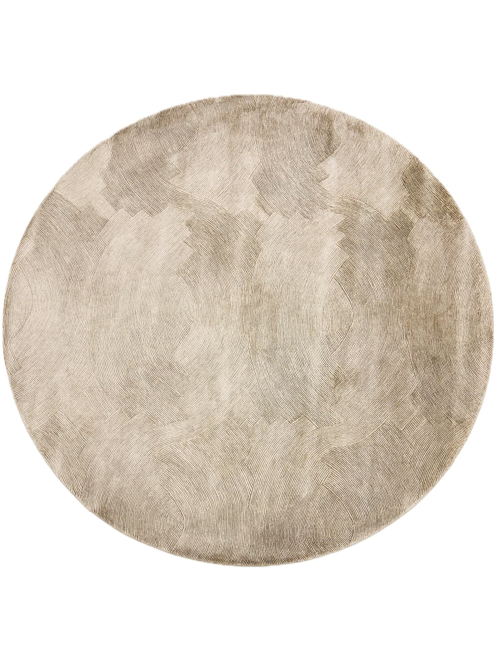 Curvo Round Rug in Cafe