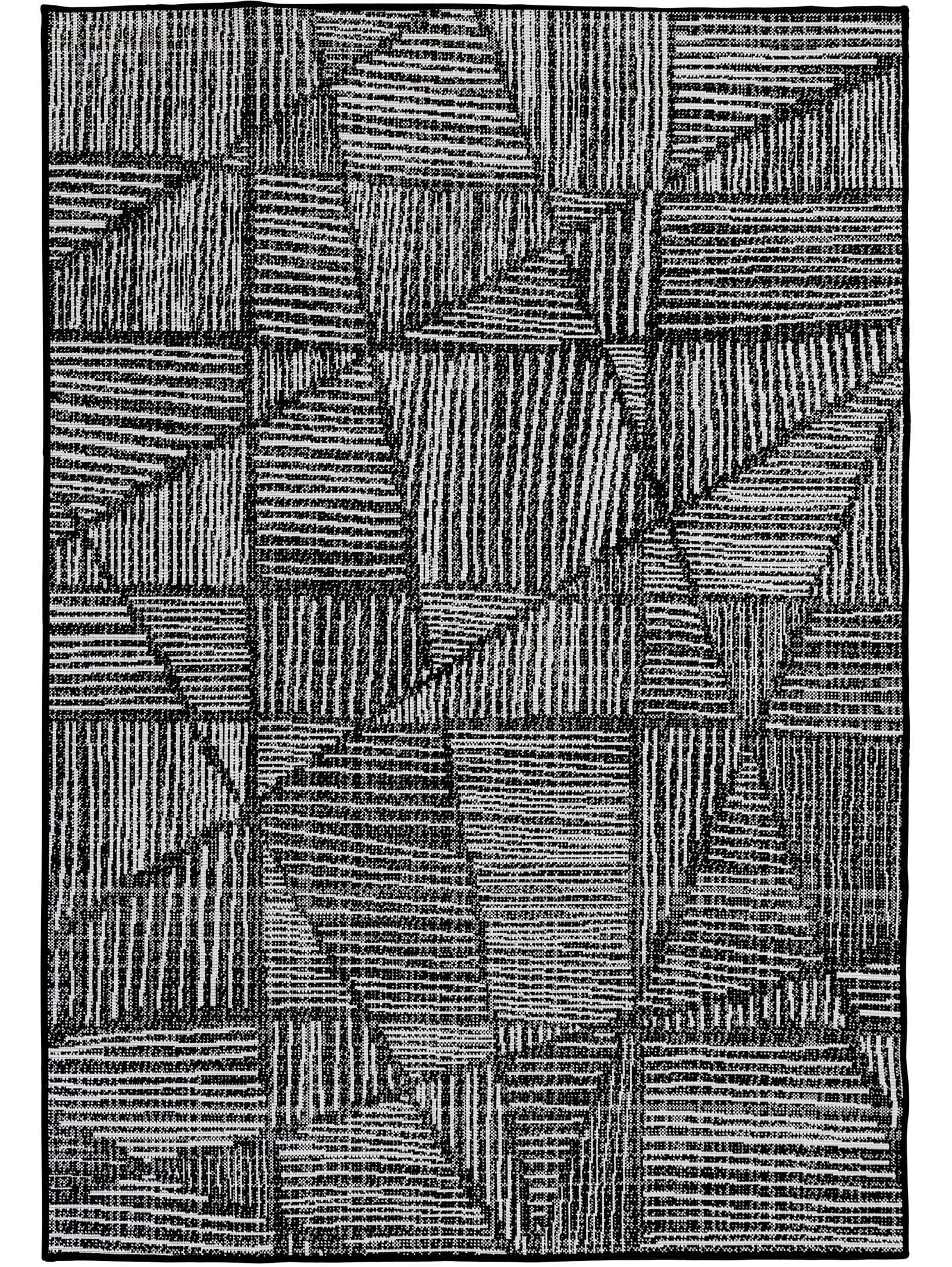 Tangram Outdoor Rug in Inkwell