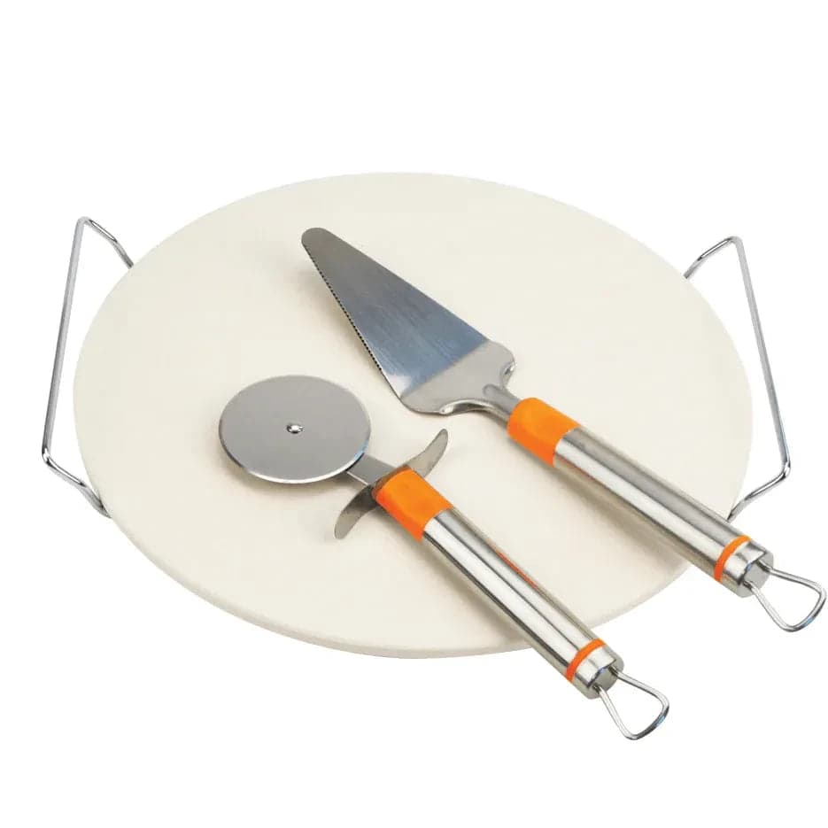 ALVA BA71 Pizza Stone with Handle & Cutter