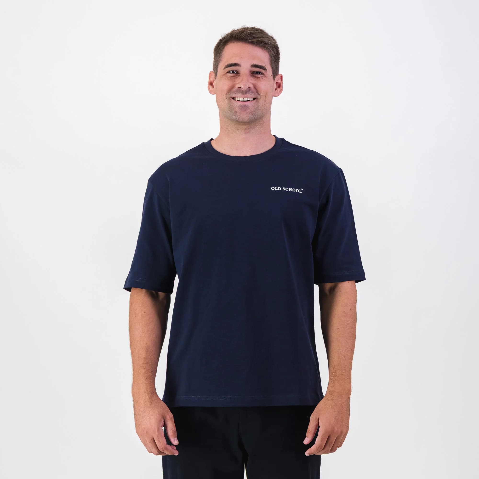 Old School Leisure Classic Boxy T-Shirt Plain Navy