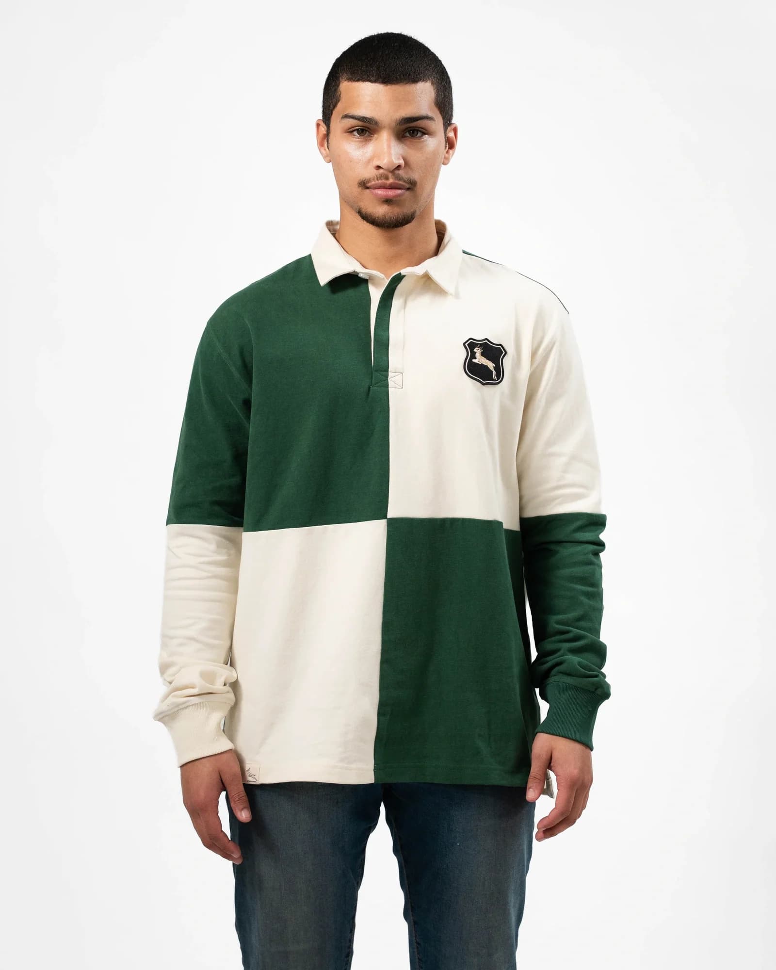 Springboks Colour Block LS Retro Rugby Jersey