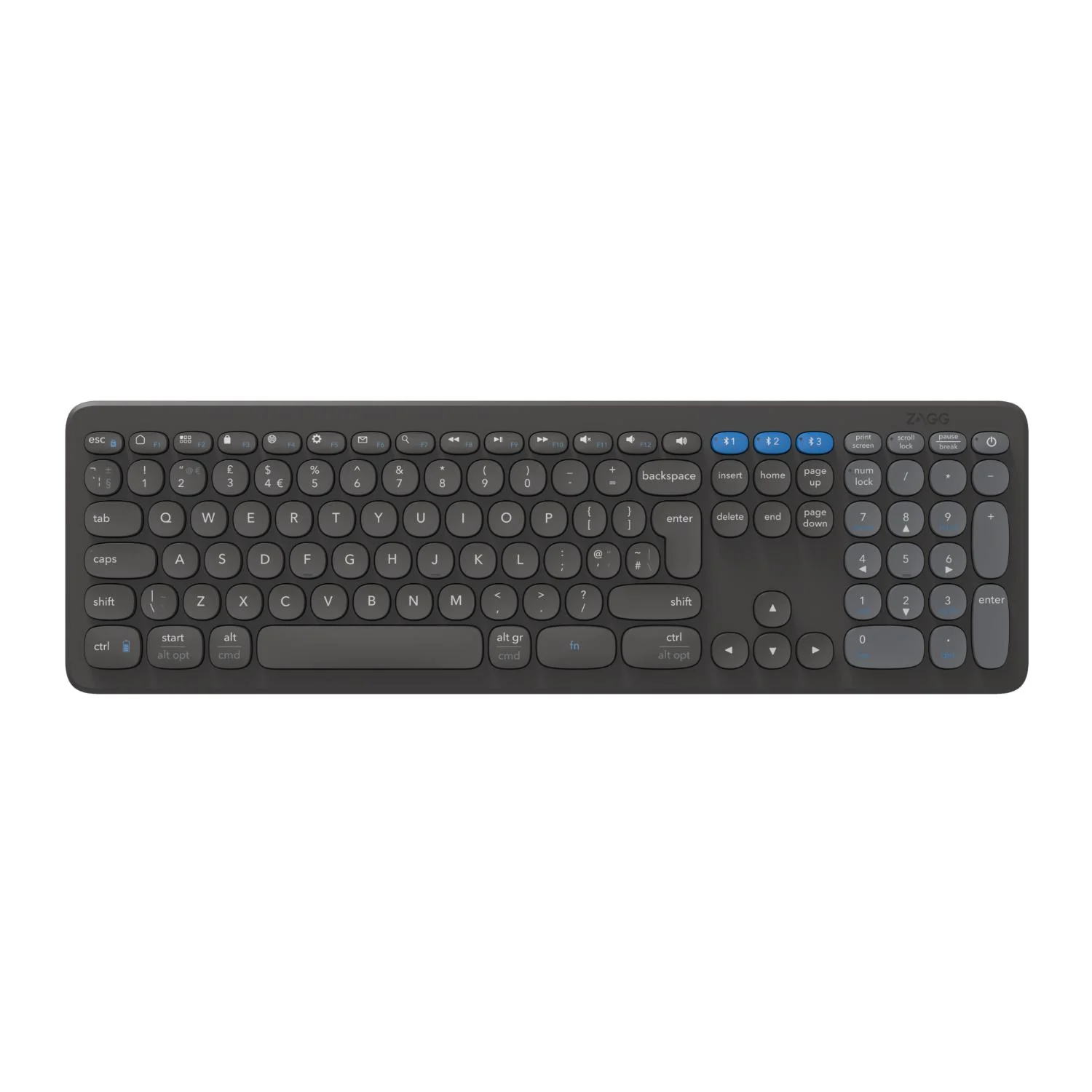 ZAGG Pro Wireless Keyboard 17-Inch - Grey (ZAGG-103211030)