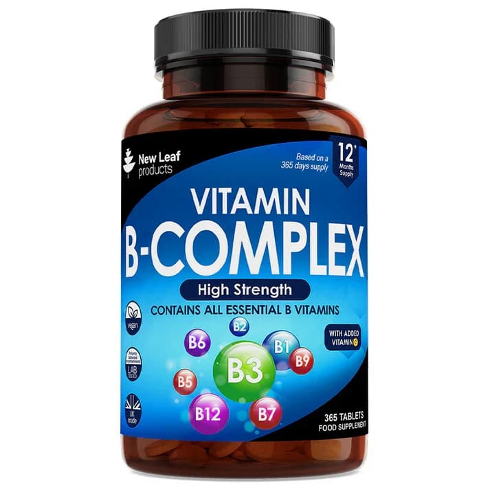 New Leaf Vitamin B Complex - All B Vitamins (One Year Supply) High Strength - 365 Tablets
