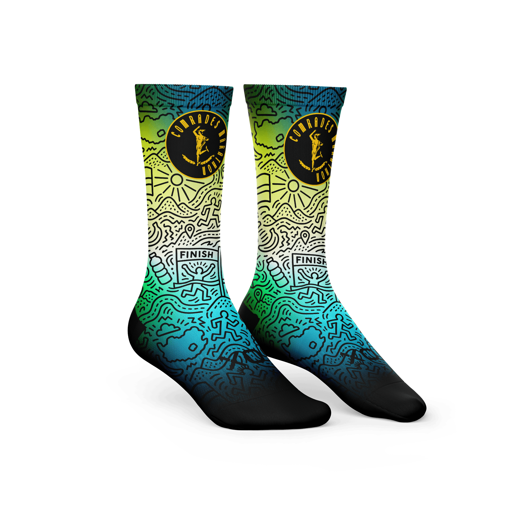 Comrades Marathon Sunrise Crew Socks