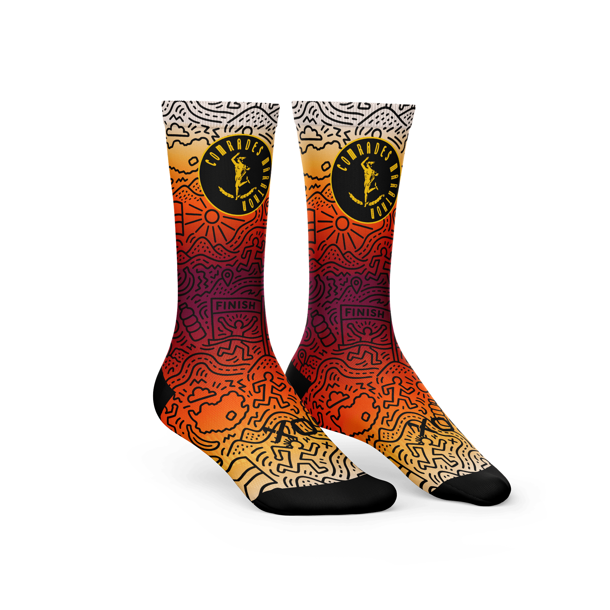 Comrades Marathon Sunset Crew Socks