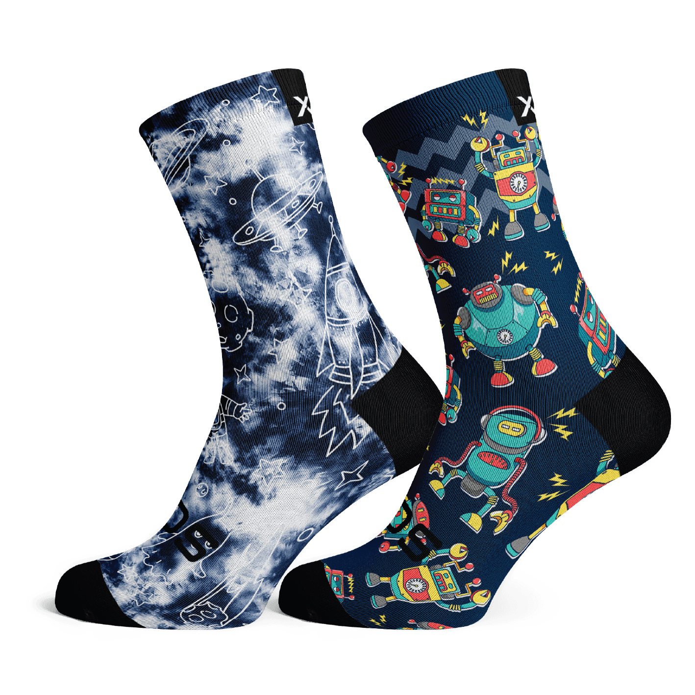 Galactic & Robots Kids Crew Socks Combo