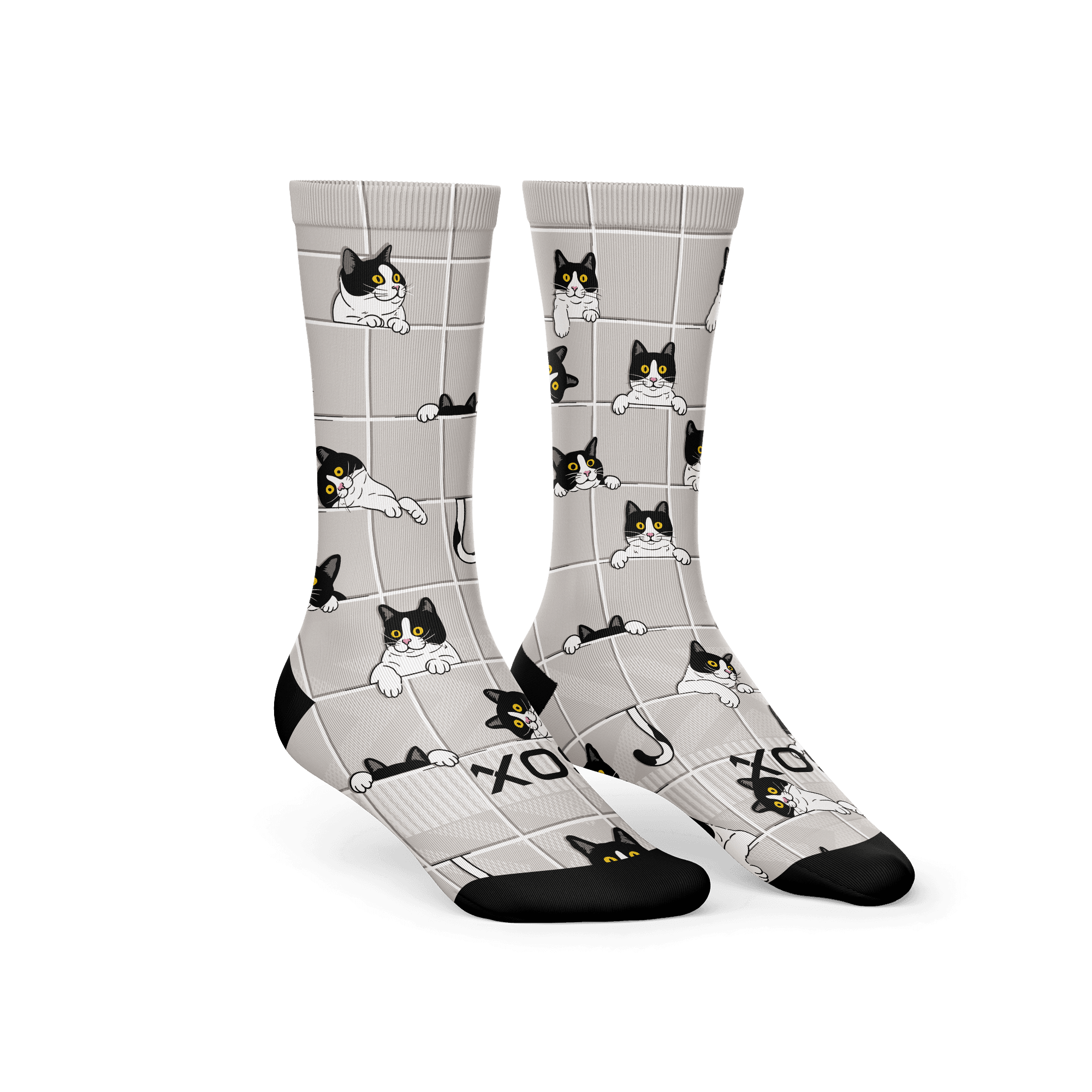 Peekaboo Paws Crew Socks