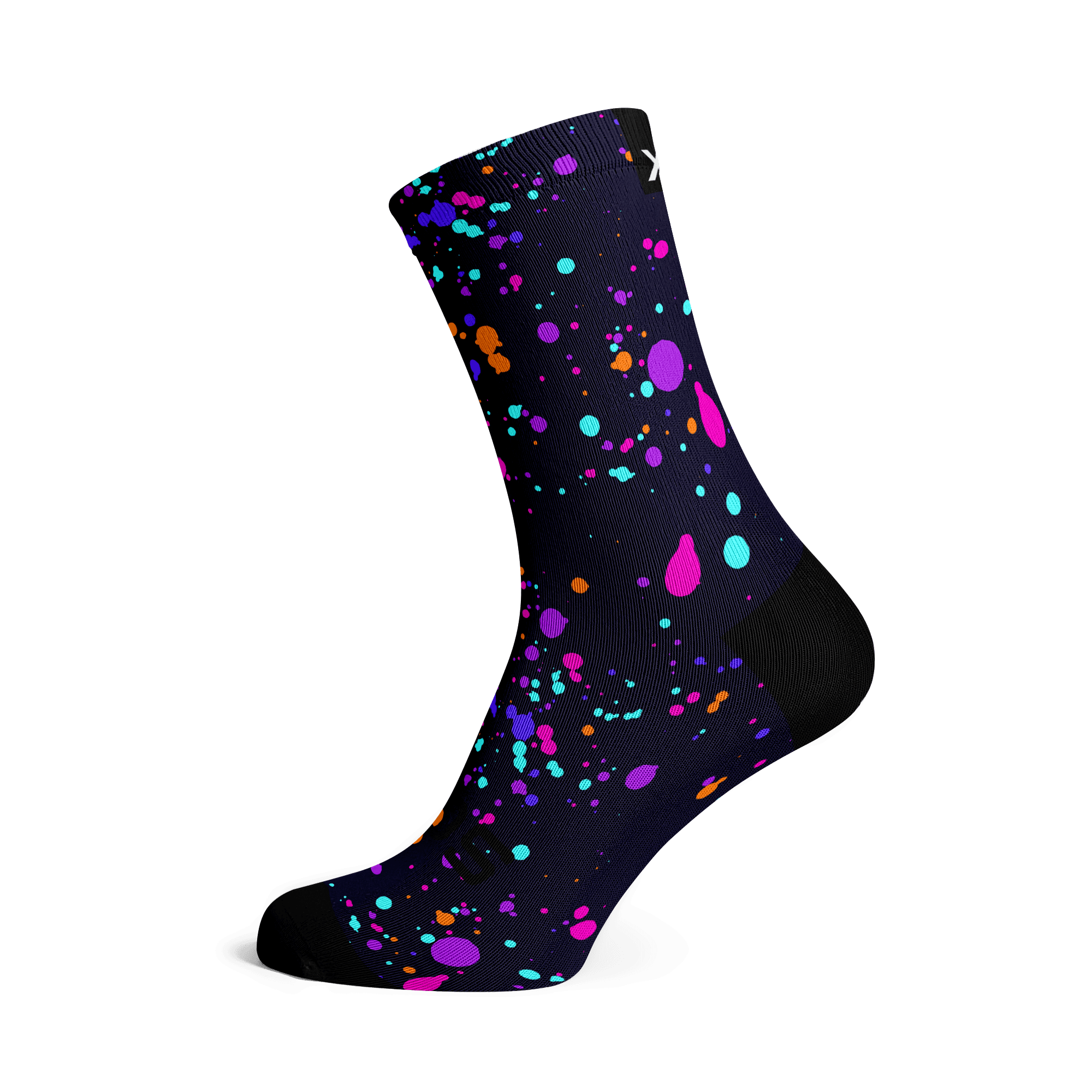 Purple Splash Casual Crew Socks