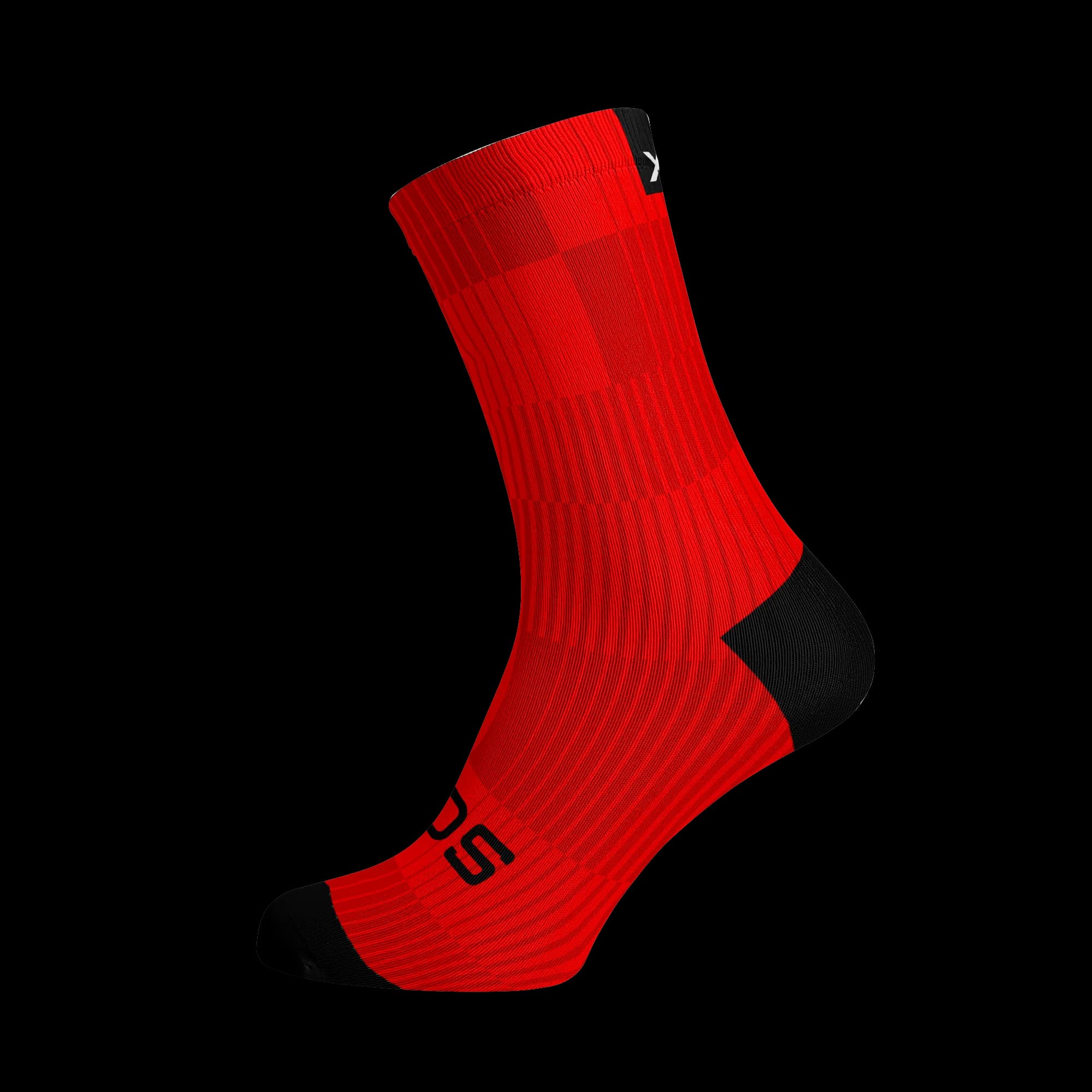 Slight Red Crew Socks