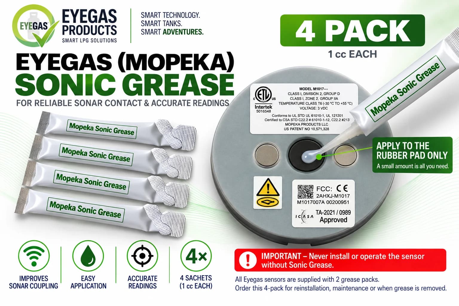EYEGAS (MOPEKA) SONIC GREASE – 4 PACK
