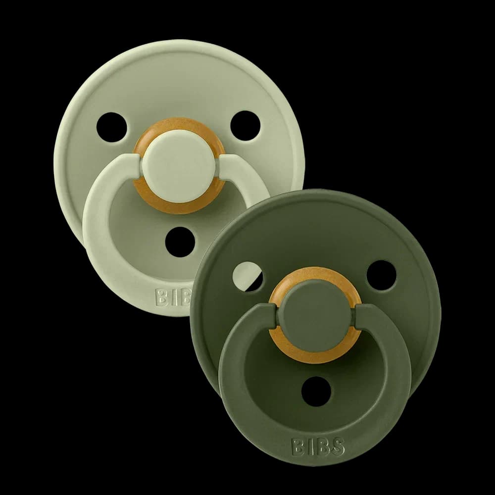 BIBS Colour Pacifiers 2 Pack - Sage/Hunter Green