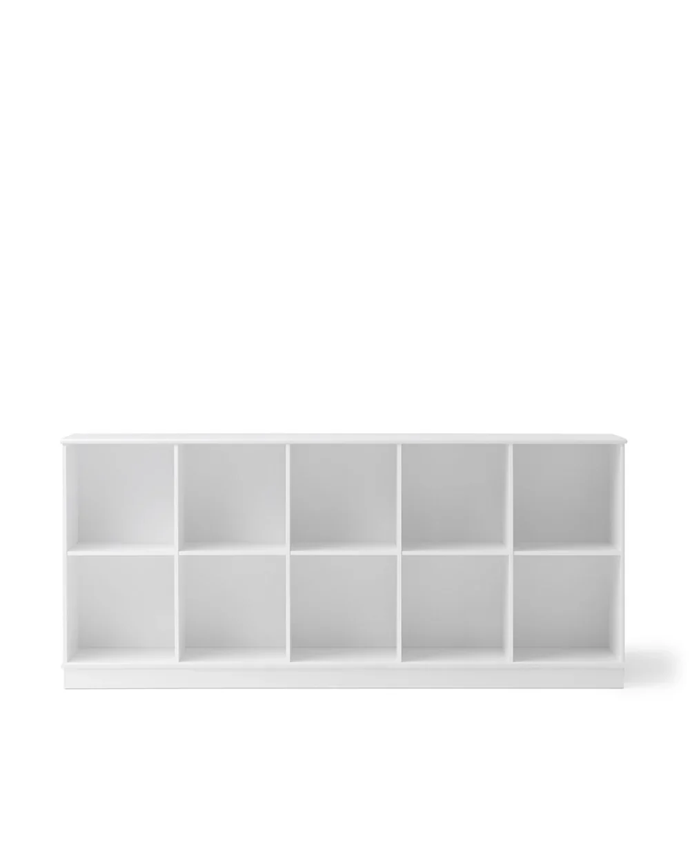Wood Shelving Unit 5x2 With Base