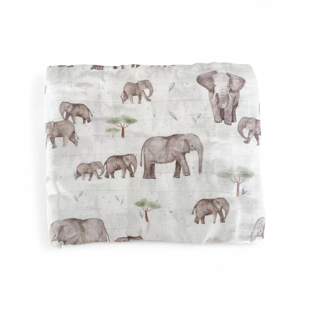 Elephant Safari - Bubbadue Baby Muslin