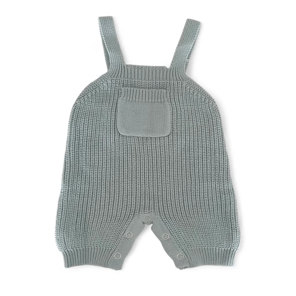 Knitted Dungaree - Dusty Blue