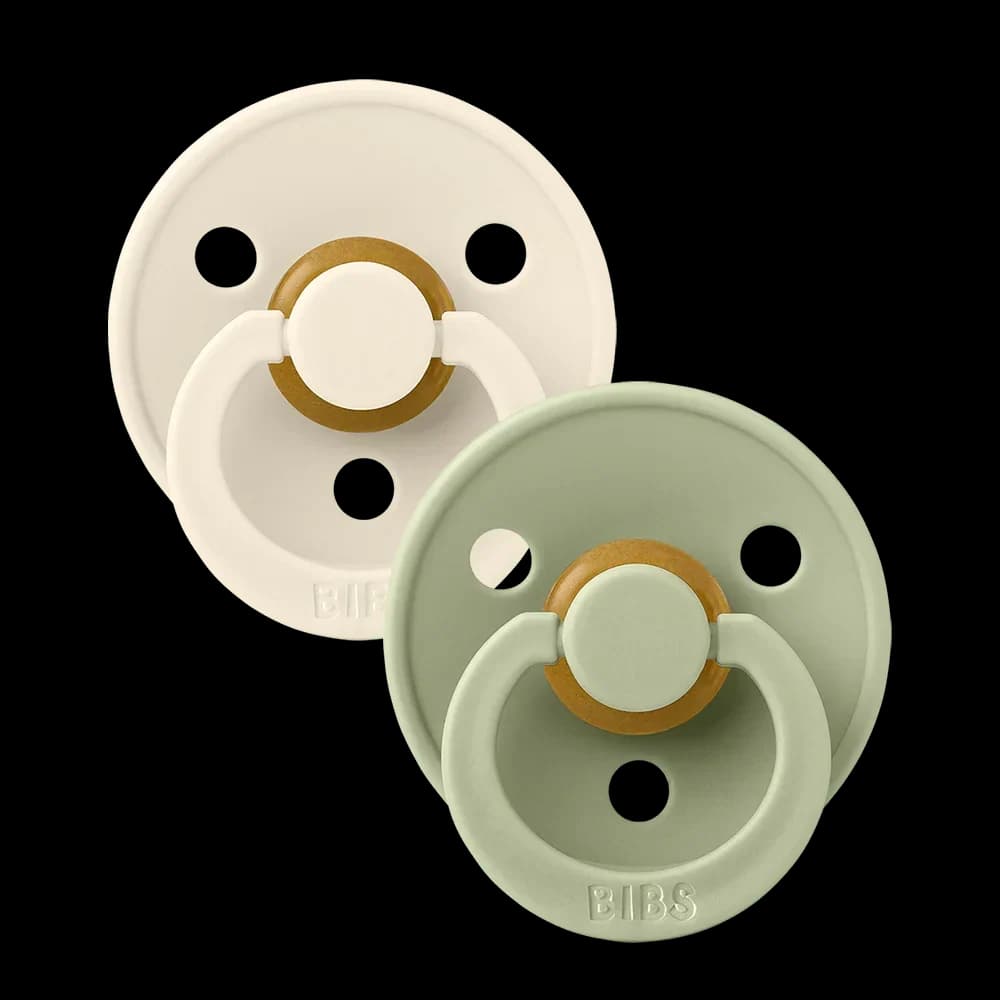 BIBS Colour Pacifiers 2 Pack - Ivory/Sage