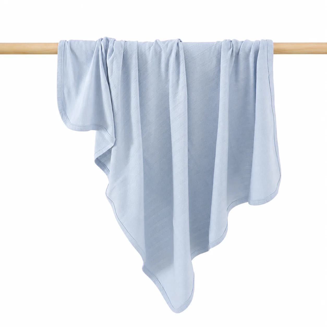 Haven Pointelle Baby Blanket - Misty Blue