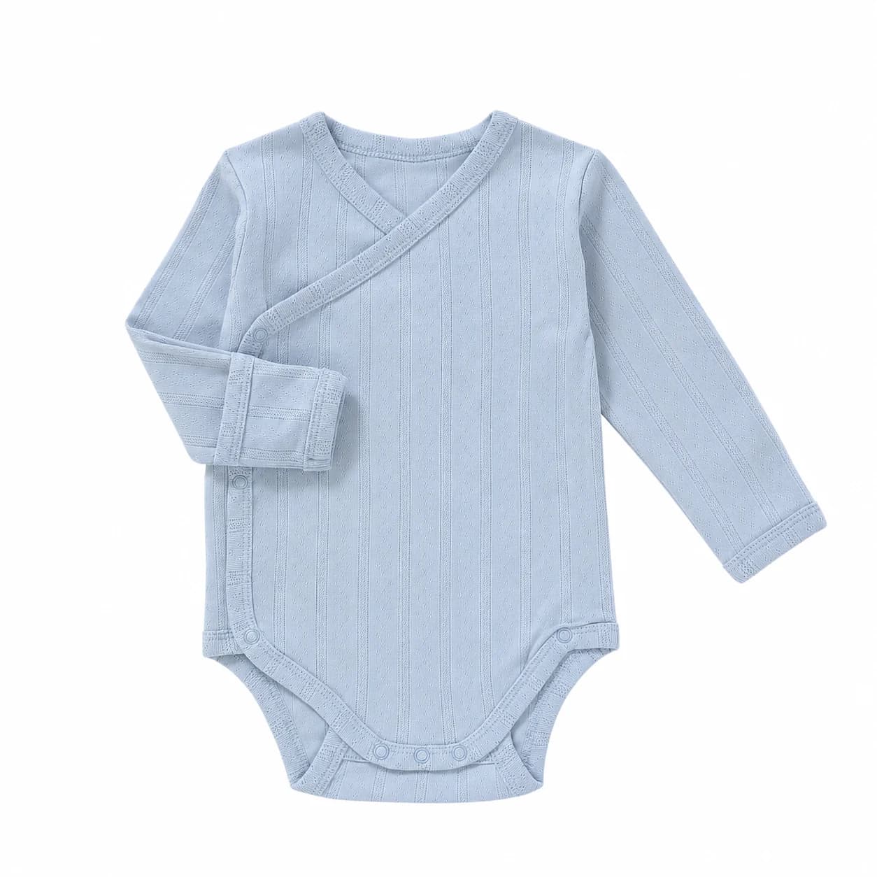 Haven Pointelle Kimono Vest - Misty Blue