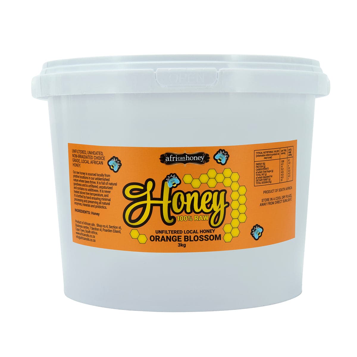 3kg Orange Blossom Honey - Raw