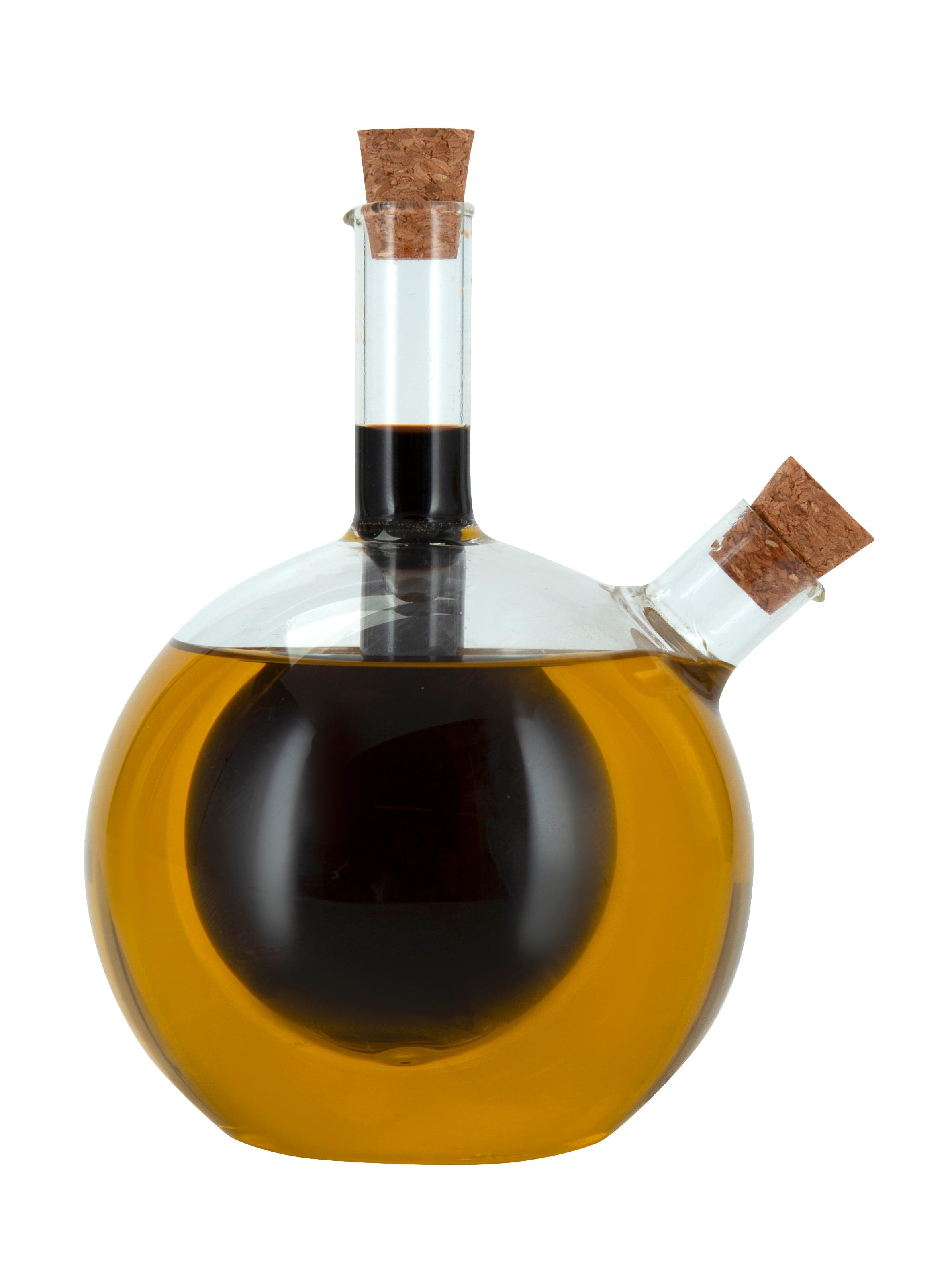 Nested Dual Chamber Oil & Vinegar Glass Pourer (350ml + 50ml)