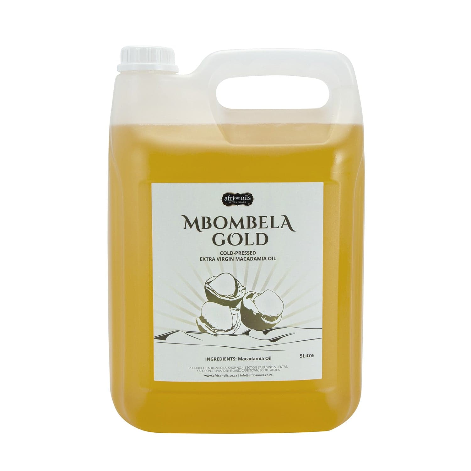 5L Cold-Pressed Macadamia Oil - Mbombela