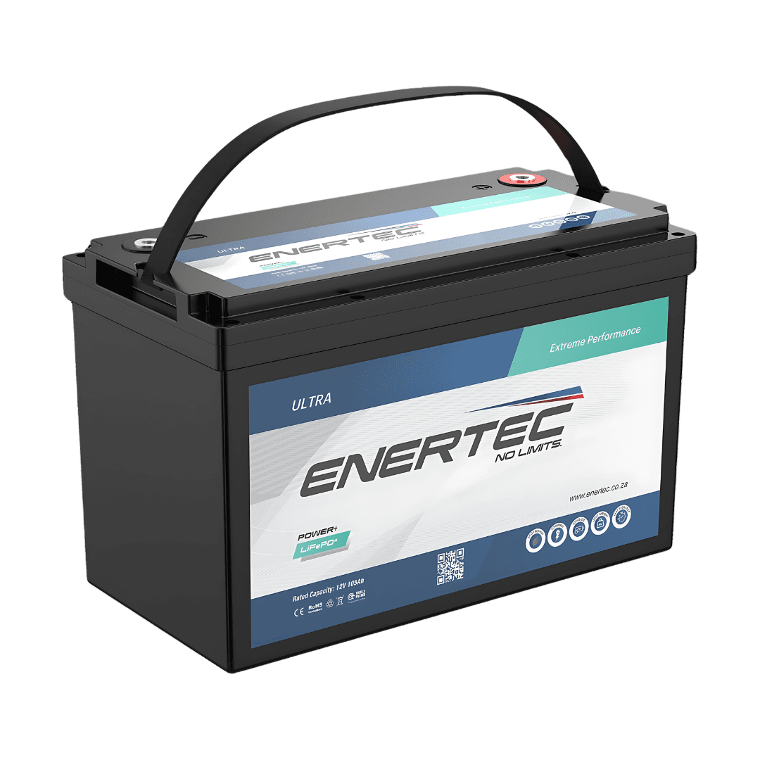 Enertec Power+ 12.8V 105Ah LiFePO4 Battery with Bluetooth