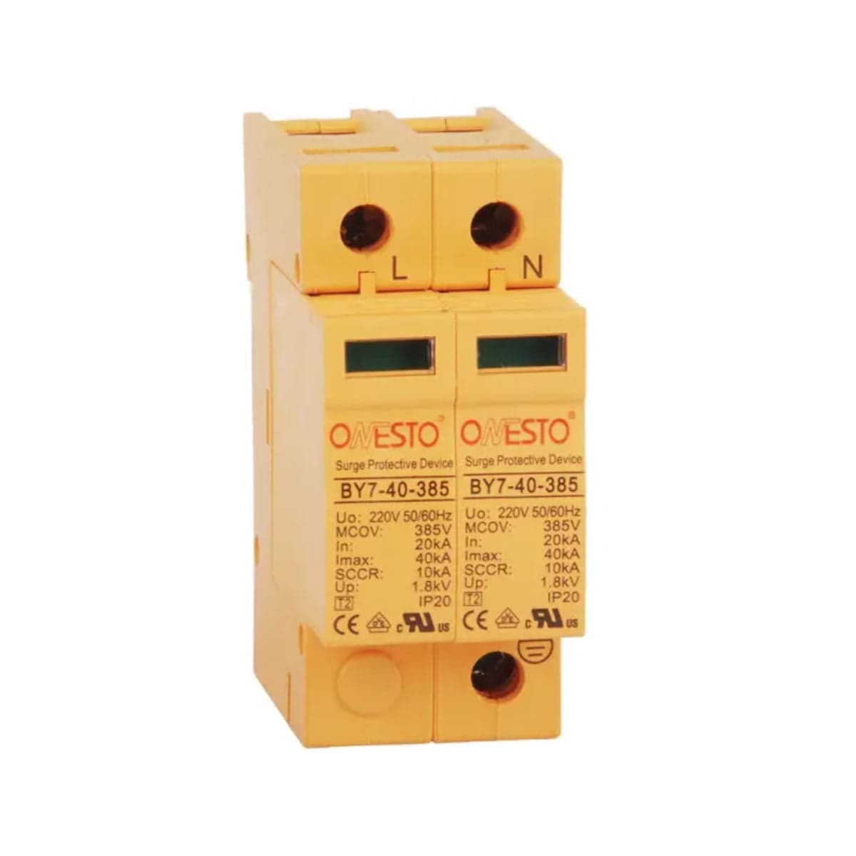 Onesto 600V 60kA DC 2 Pole Surge Arrestor