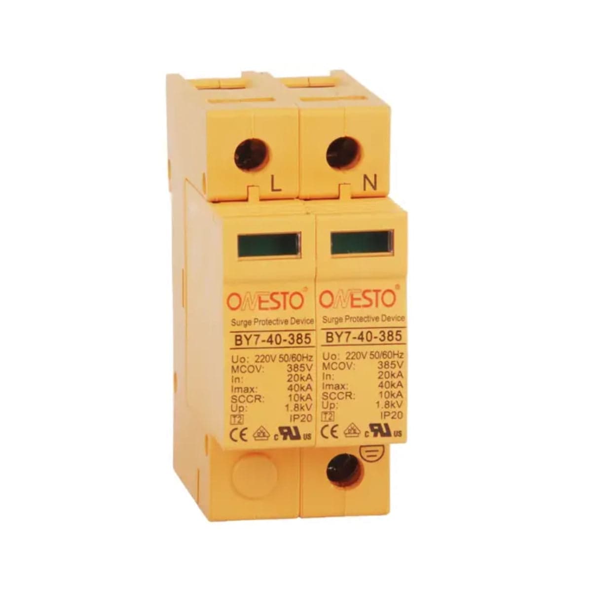 Onesto 600V 80kA DC 2 Pole Surge Arrestor