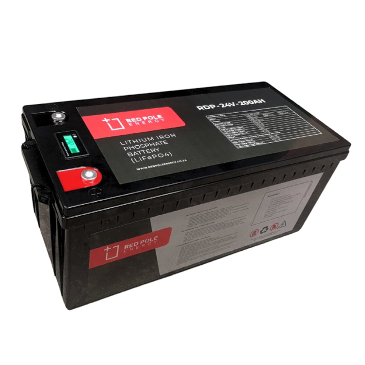 Red Pole Energy 24V 200Ah 5.12kWh LiFePO4 Battery