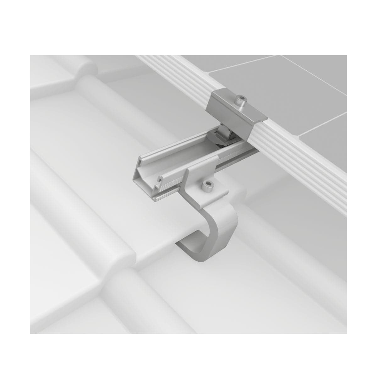 K2-Systems Tile Roof SingleRail 3S 3 Panel Roof Mounting System