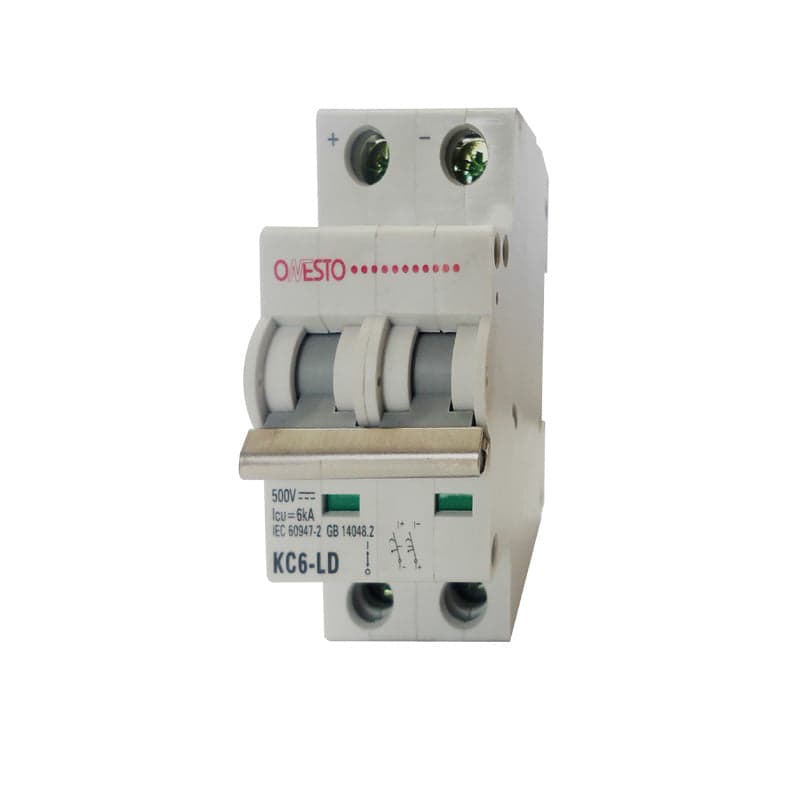 Onesto 16A 250V - 500V 6kA DC 2 Pole Circuit Breaker