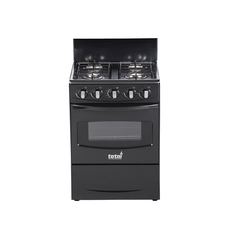 Totai 4 Burner Gas Stove + Oven with FFD - Black