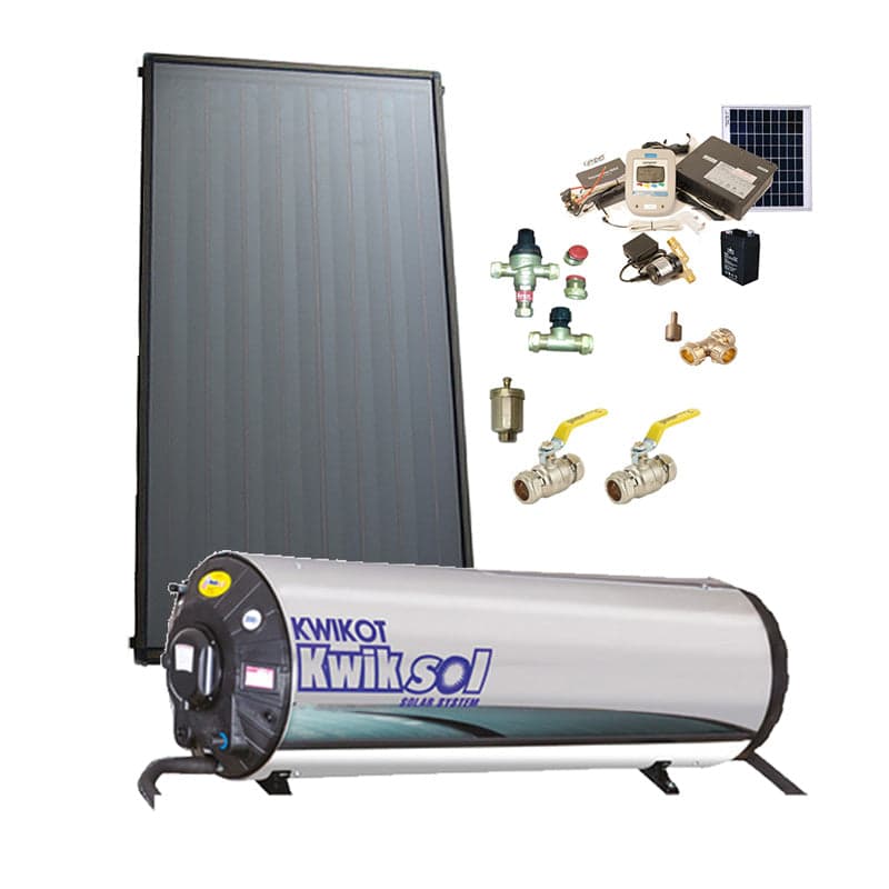 300L Complete Indirect Pumped Vertical Flat Plate Solar Water Heating System