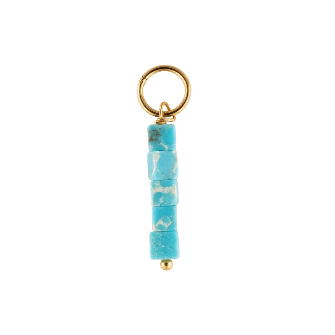 Coral Mystery Turquoise Charm