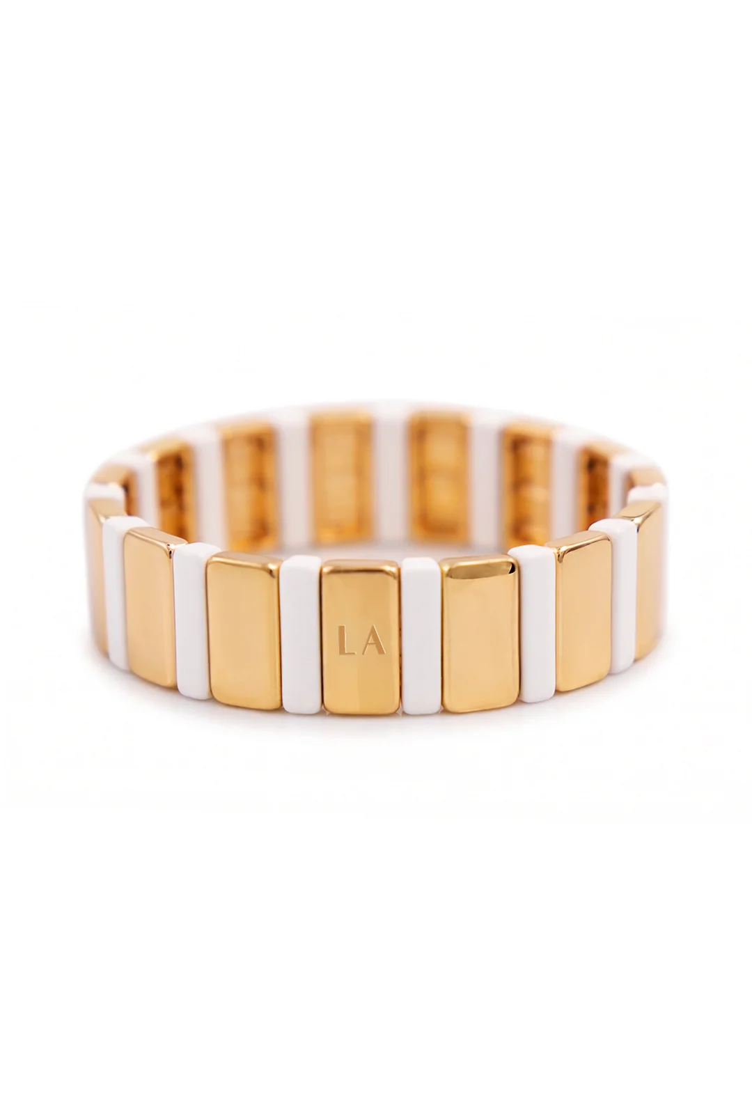 Thunderous Echoes White and Gold Bracelet