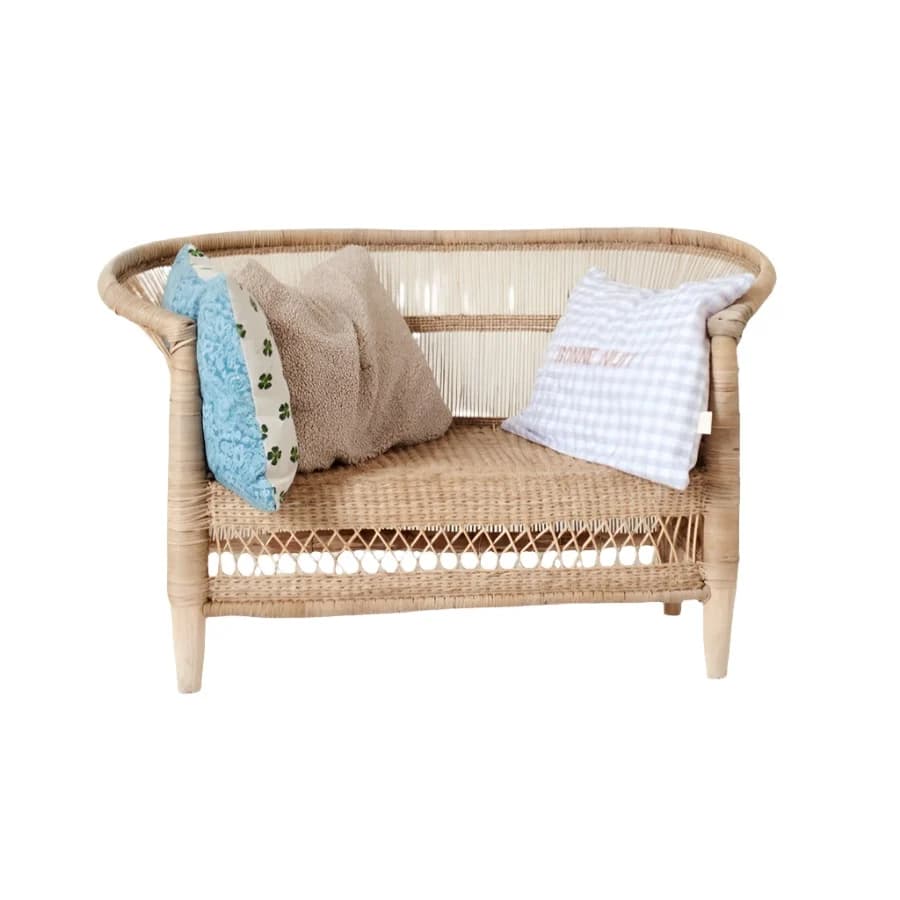 Kids Traditional Malawi Cane Chair - Double Loveseat