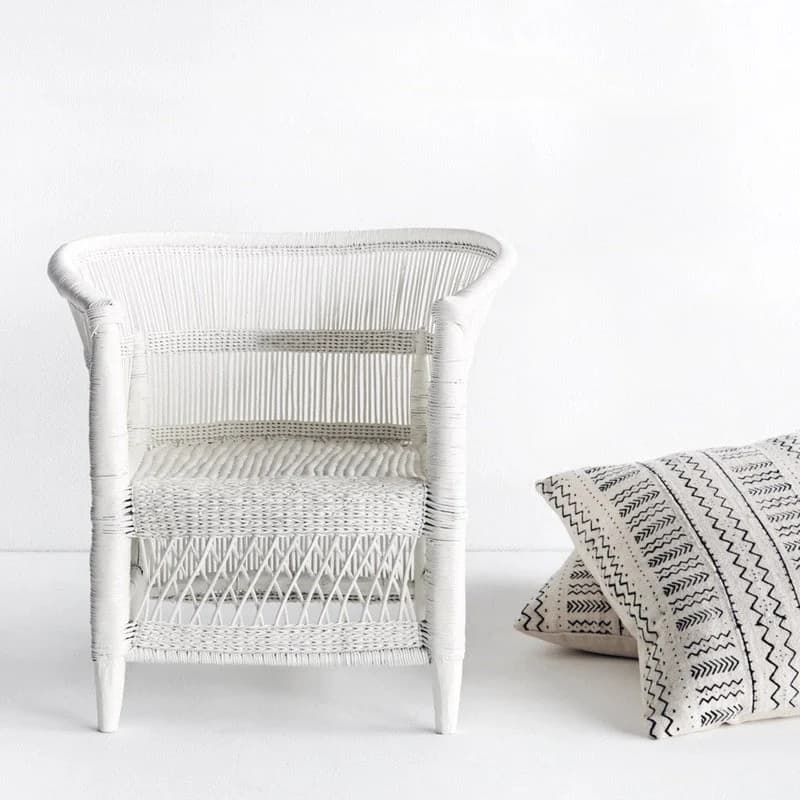 Kids (White) Traditional Malawi Cane Chair