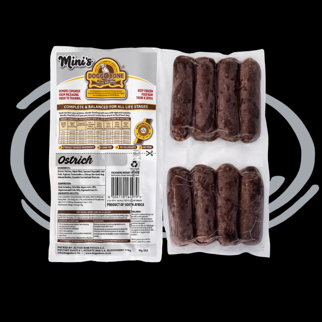 Doggobone Ostrich Mini's (Pack of 8)