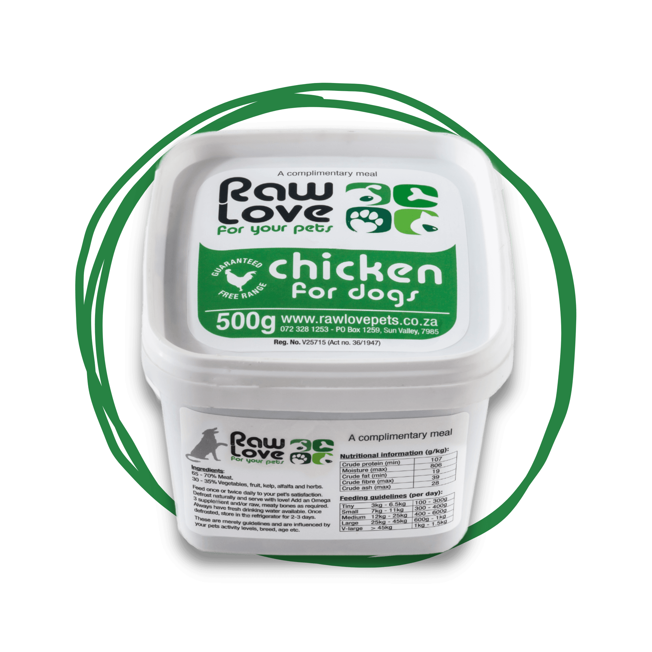 Raw Love Chicken Meal for Dogs