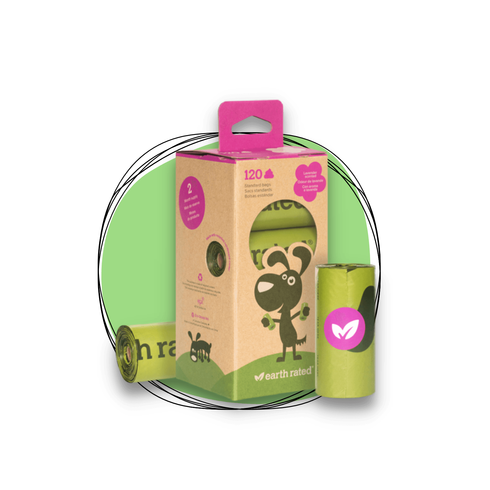 Biodegradable Poop Bags (box of 8 rolls)