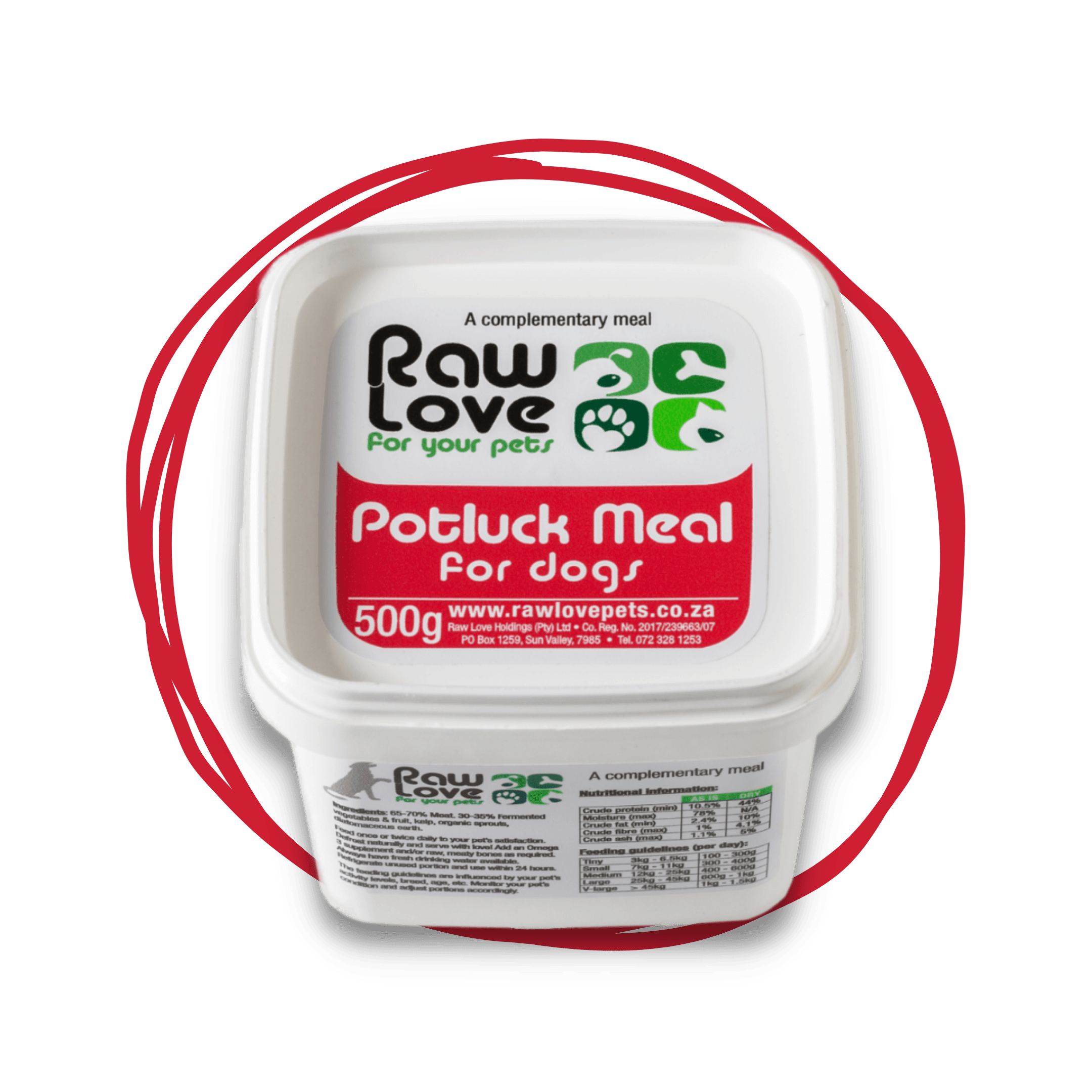 Raw Love Potluck Meal for Dogs