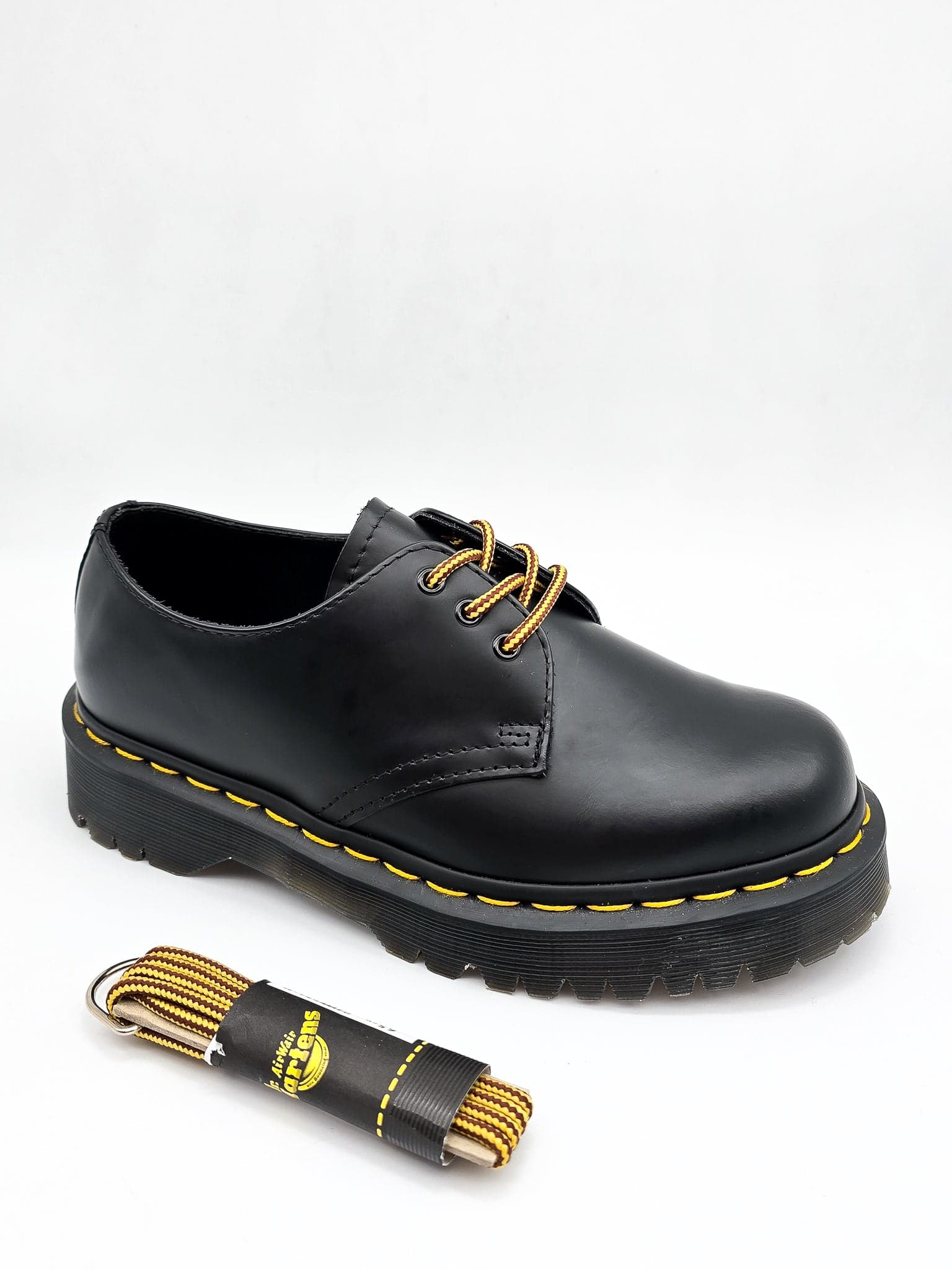 DR. MARTENS ROUND SHOE LACES BROWN + YELLOW 65cm