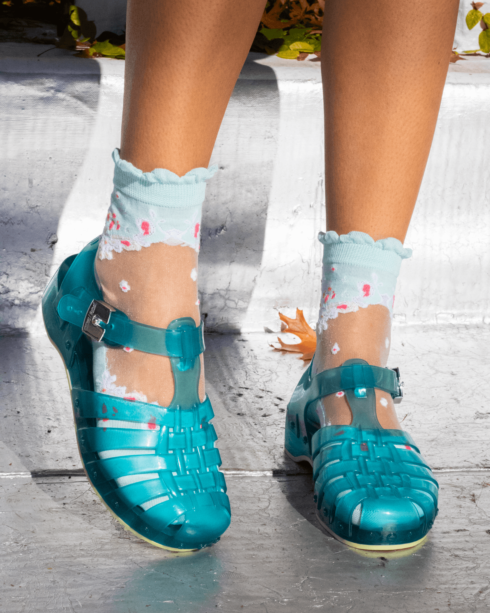 SCHOLL X MELISSA POSSESSION TEAL GLASS