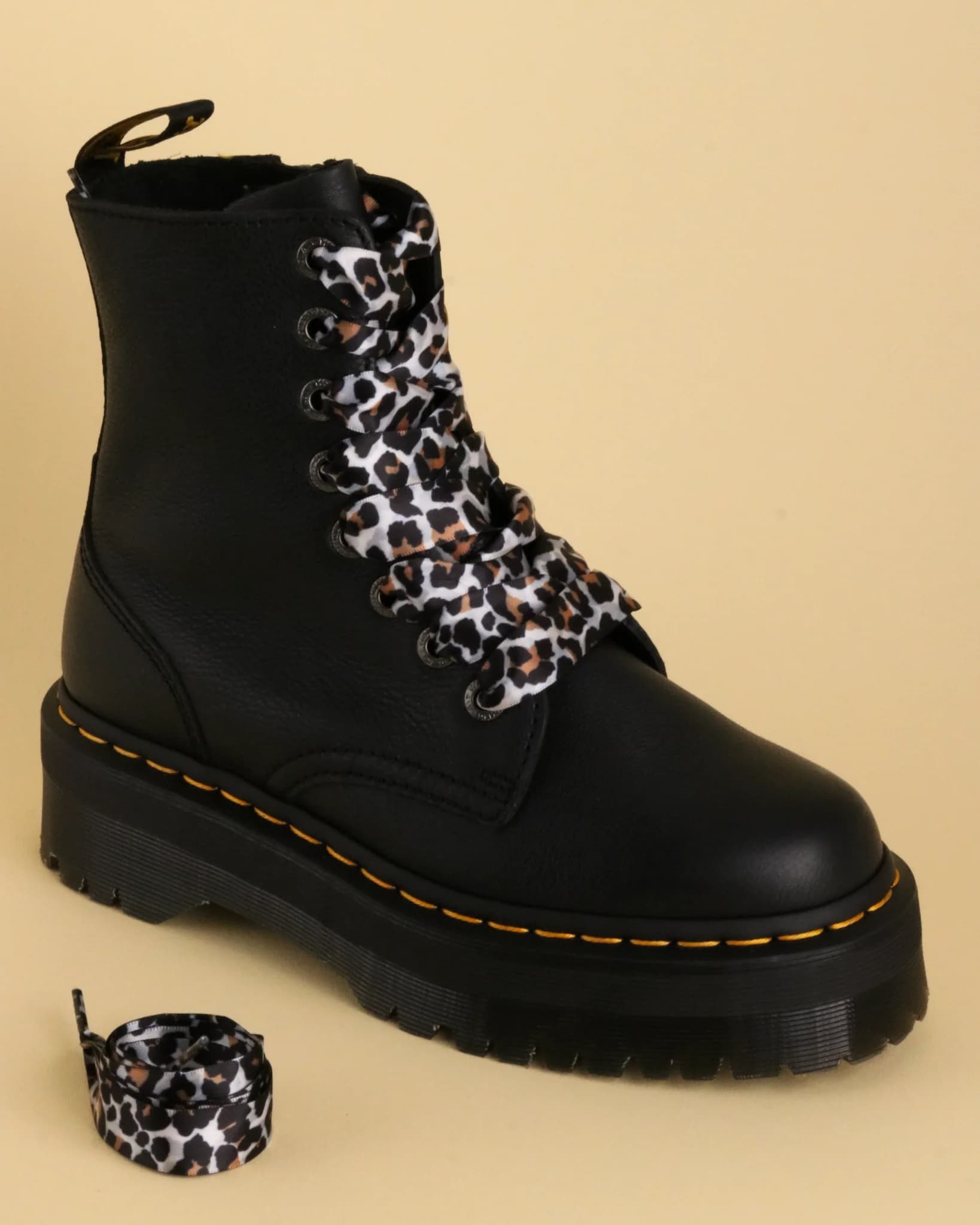 SATIN LEOPARD PRINT BROWN & CREAM LACE 150cm