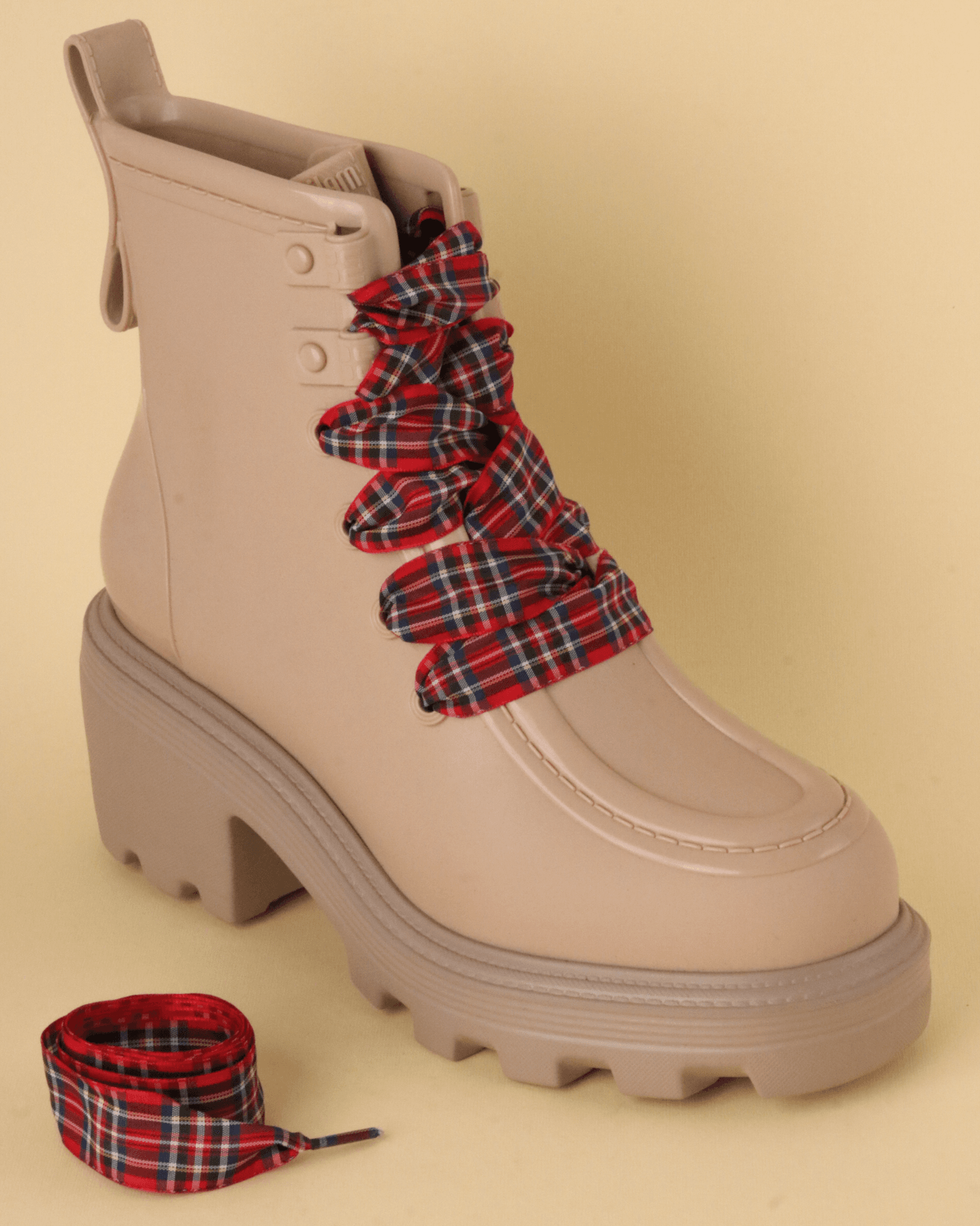 PLAID RED TARTAN LACE 150cm