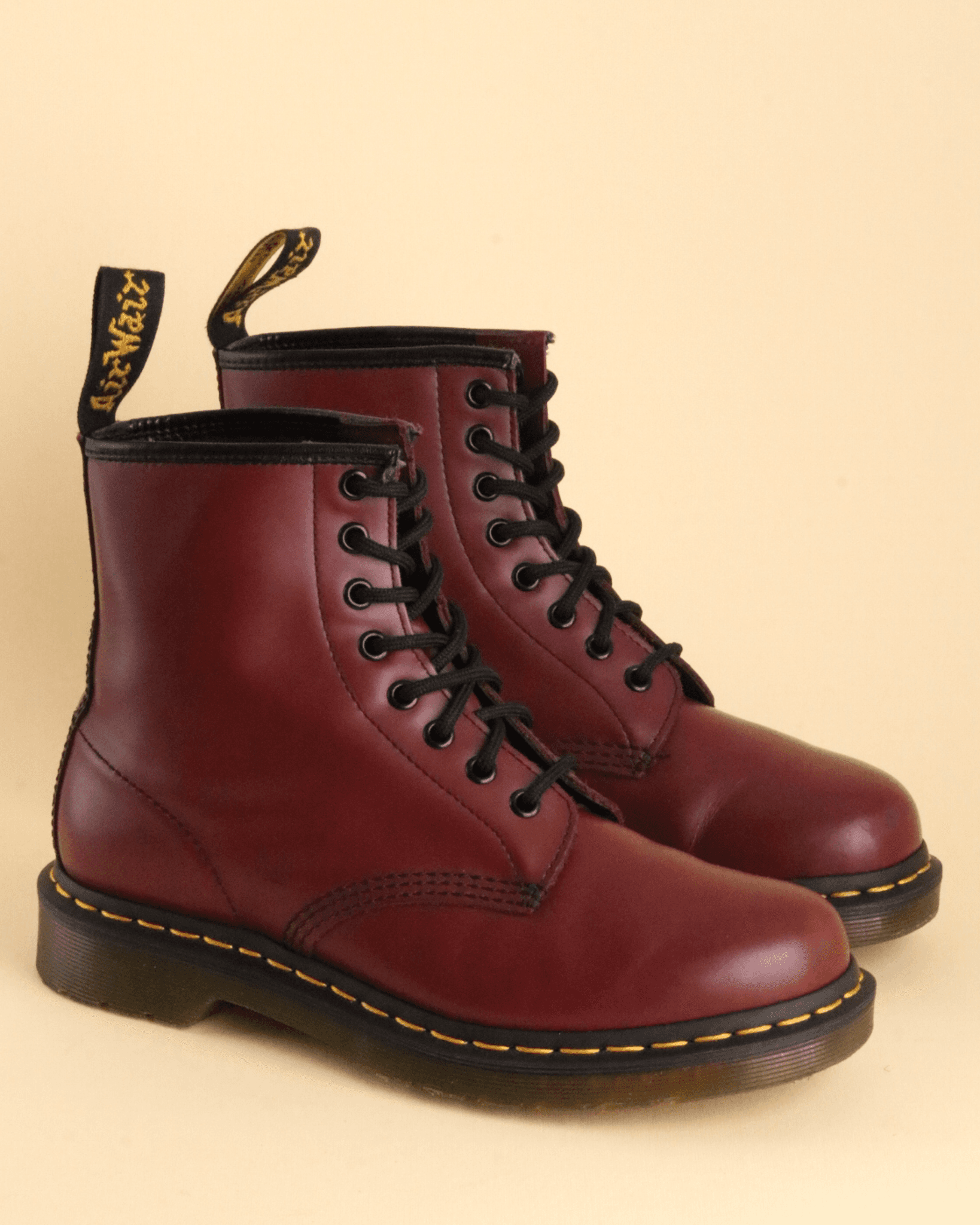 DR. MARTENS 1460 CHERRY SMOOTH UK 5 - Pre-Loved