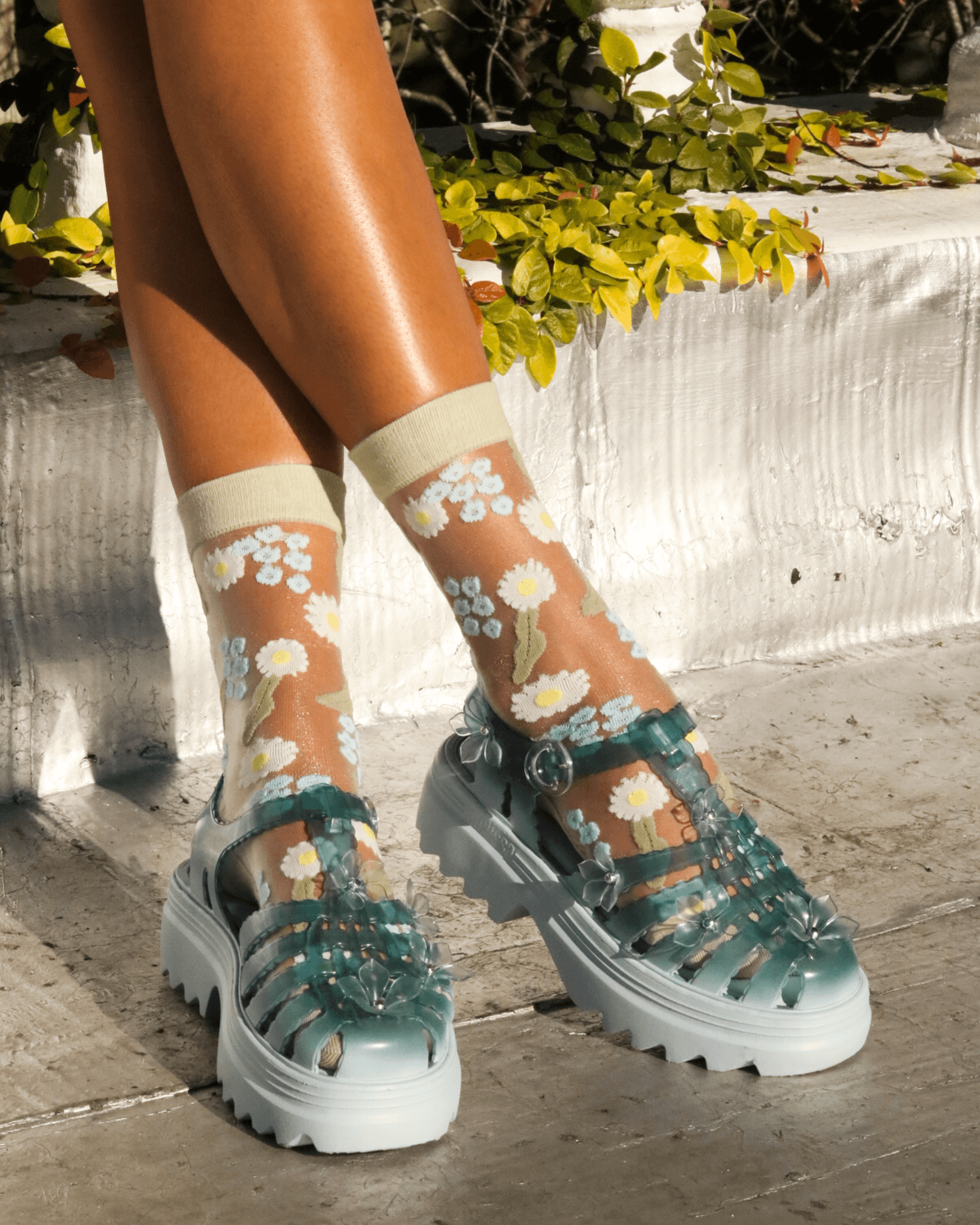 SUSAN FANG X MELISSA POSSESSION PLATFORM SAKURA BLUE GREEN