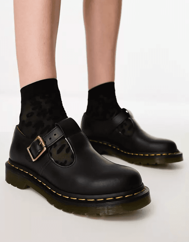 DR. MARTENS POLLEY BLACK SMOOTH