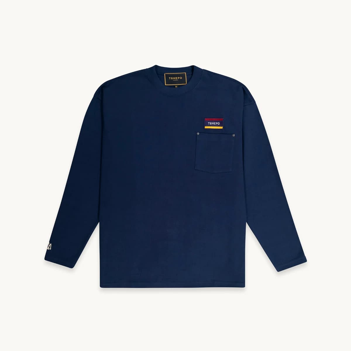 POCKET FLAG, OVERSIZED CREWNECK