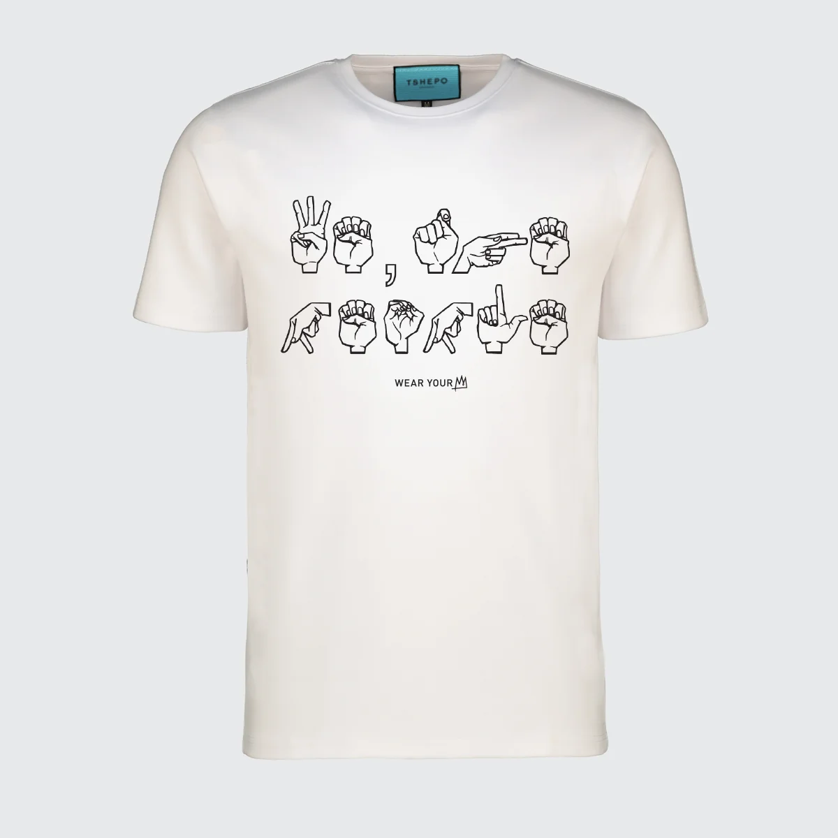 SIGN LANGUAGE T-SHIRT, WHITE