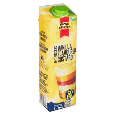 First Choice UHT Vanilla Custard 1 Litre